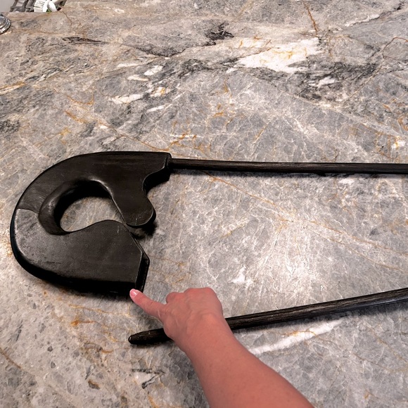 Pottery Barn RARE! rustic oversized (approx 32”) wood safety-pin wall decor - Picture 2 of 5